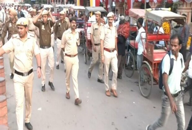 Delhi Police conducts patrolling in Chandni Chowk on Diwali eve