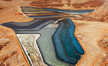  Potash tailings ponds at the Intrepid mine near Moab, Utah 