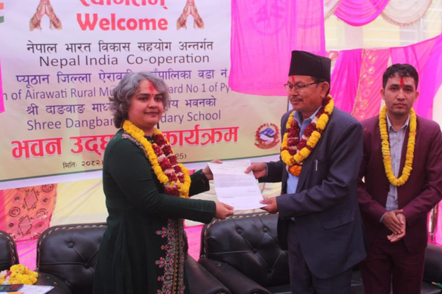 High Impact Community Development Project completed with Indian aid inaugurated in Pyuthan of Nepal