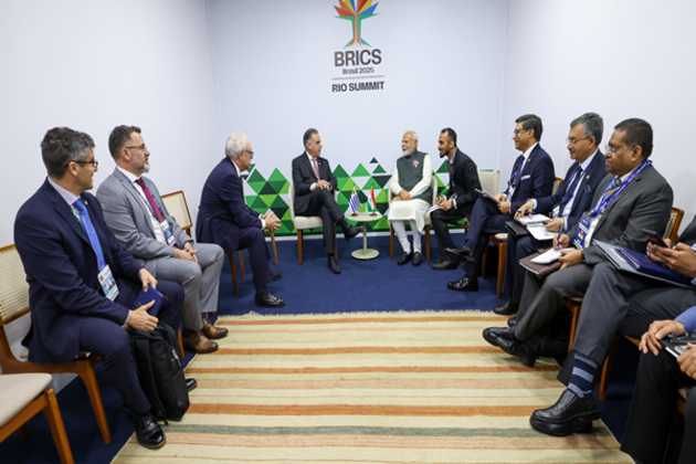PM Modi meets Uruguay Prez on sidelines of 17th BRICS Summit