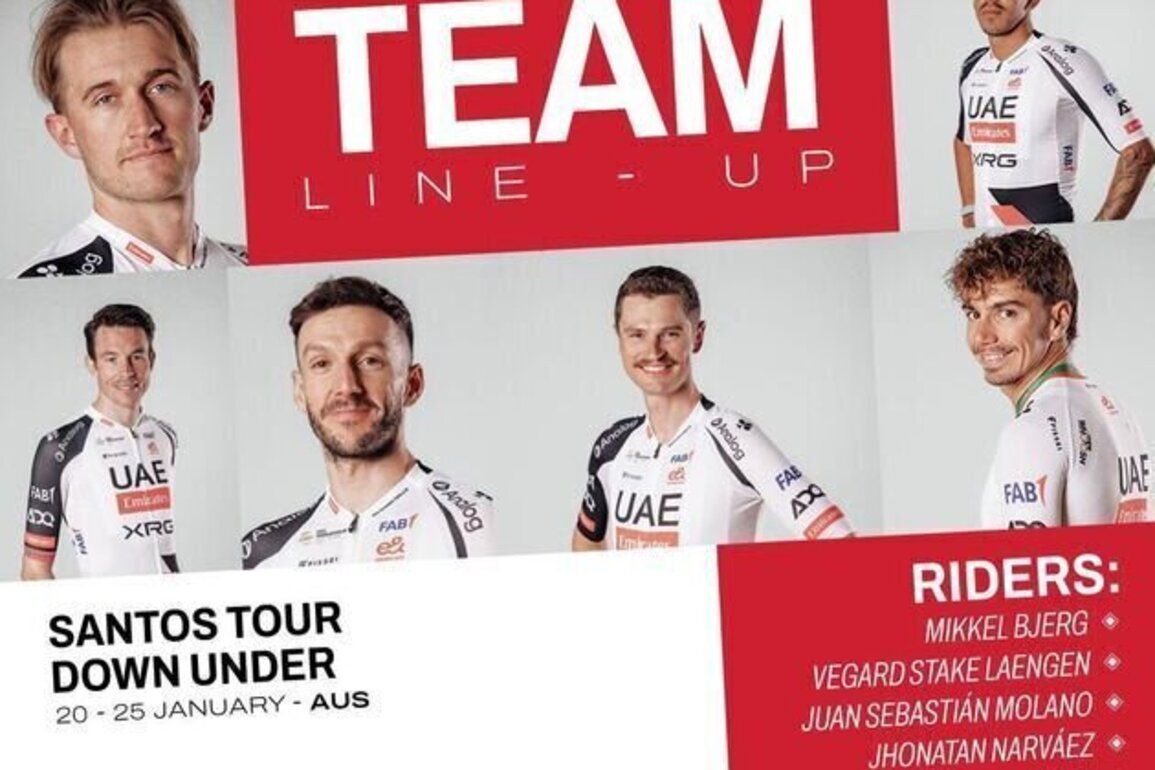 UAE Team Emirates-XRG announces lineup for Tour Down Under