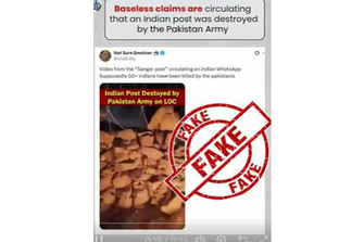 PIB fact check debunks fake video alleging Indian post destroyed by Pakistani Army