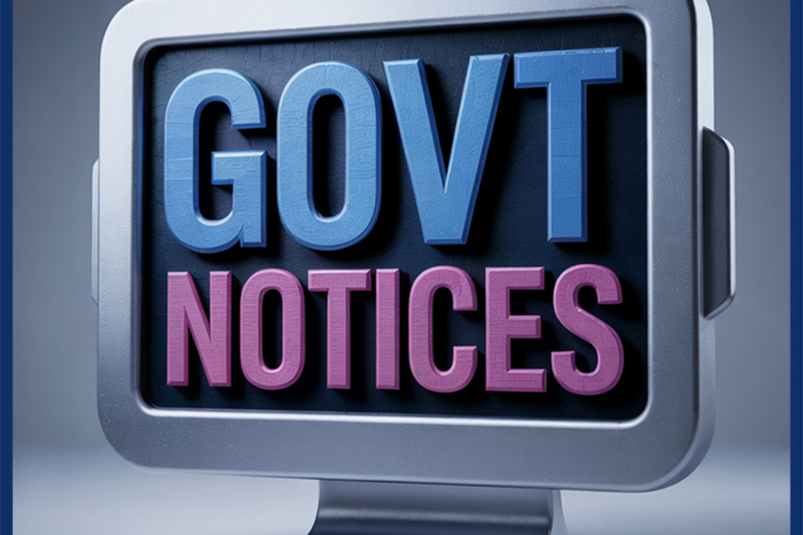 Official Govt &amp; Legal Notices For May 14 2025