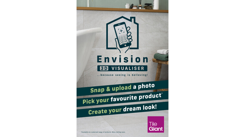 Envision new spaces with the tile visualiser from national retailer, Tile Giant