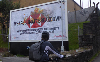 A recent spoof HSBC ad campaign took aim at the bank's net zero strategy / Credit: Matt Bonner