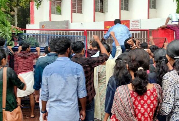 Kerala: SFI activists, students protest against cancellation of UGC NET exam in Kannur