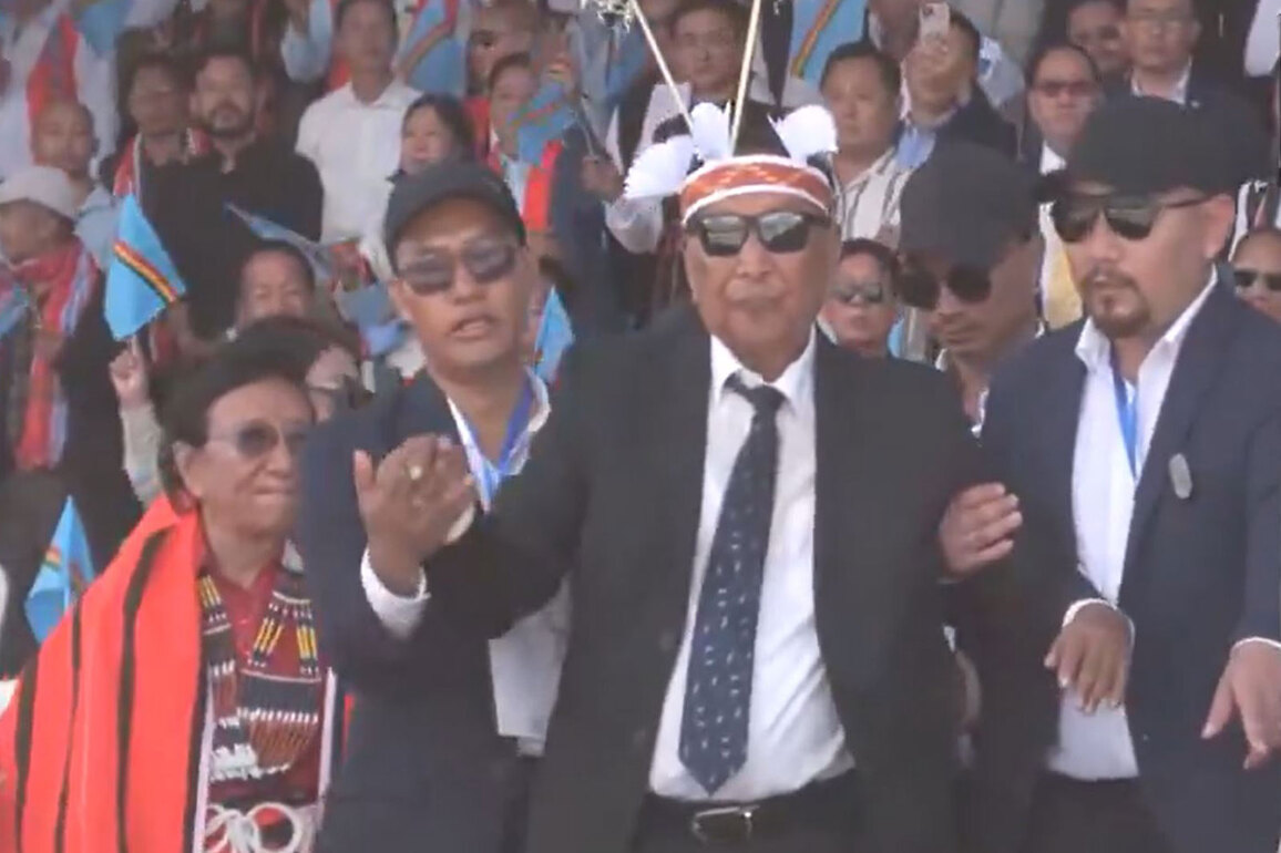 NSCN leader Thuingaleng Muivah returns to his hometown Ukhrul, after 50 years