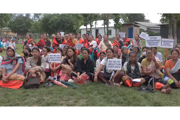 Manipur: Solidarity protest demands release of six Naga hostages