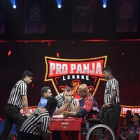 Asian and World Champion Srinivas BV competing in Specially-Abled category for Rohtak Rowdies wins player of the day award on Day 14 of Pro Panja League Season 2