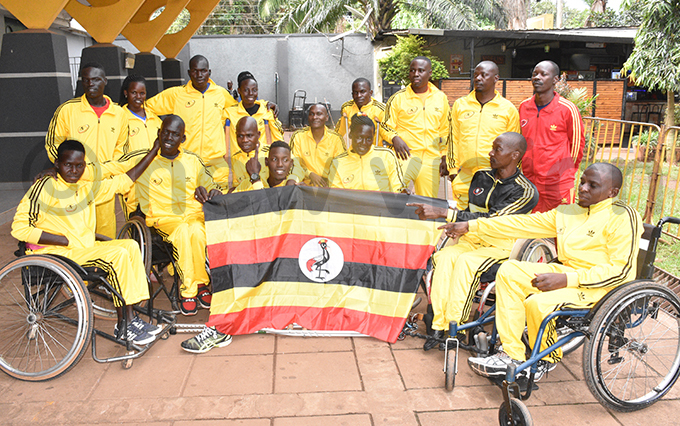 he national wheel chair basketball men and women team members at ational ouncil of ports in ugogo before departure to airobi for the ast and entral frica heel hair asketball hampionship hoto by ohnson ere