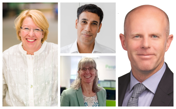 L-R: Elizabeth Renshaw-Ames, Paras Anand (top), Tracy Weller (bottom) and Niall O'Sullivan