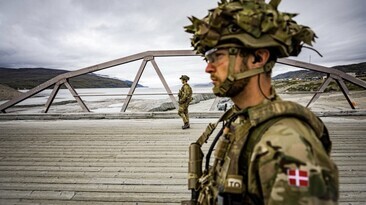 Danish soldiers in Kangerlussuaq in Greenland