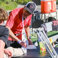 Chris Antinori a one-man athletic training show at Park City High - Park Record