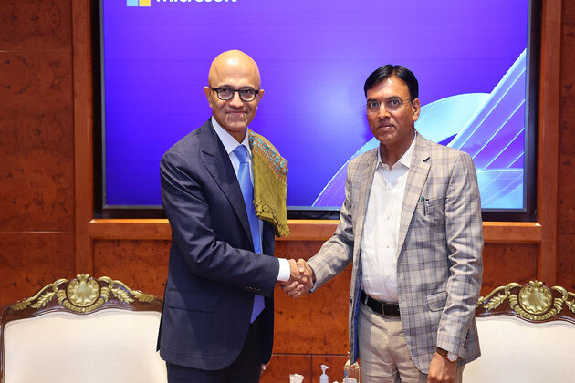 Ministry of Labour and Employment Signs MoU with Microsoft in presence of CEO Satya Nadella and Union Minister Mandaviya