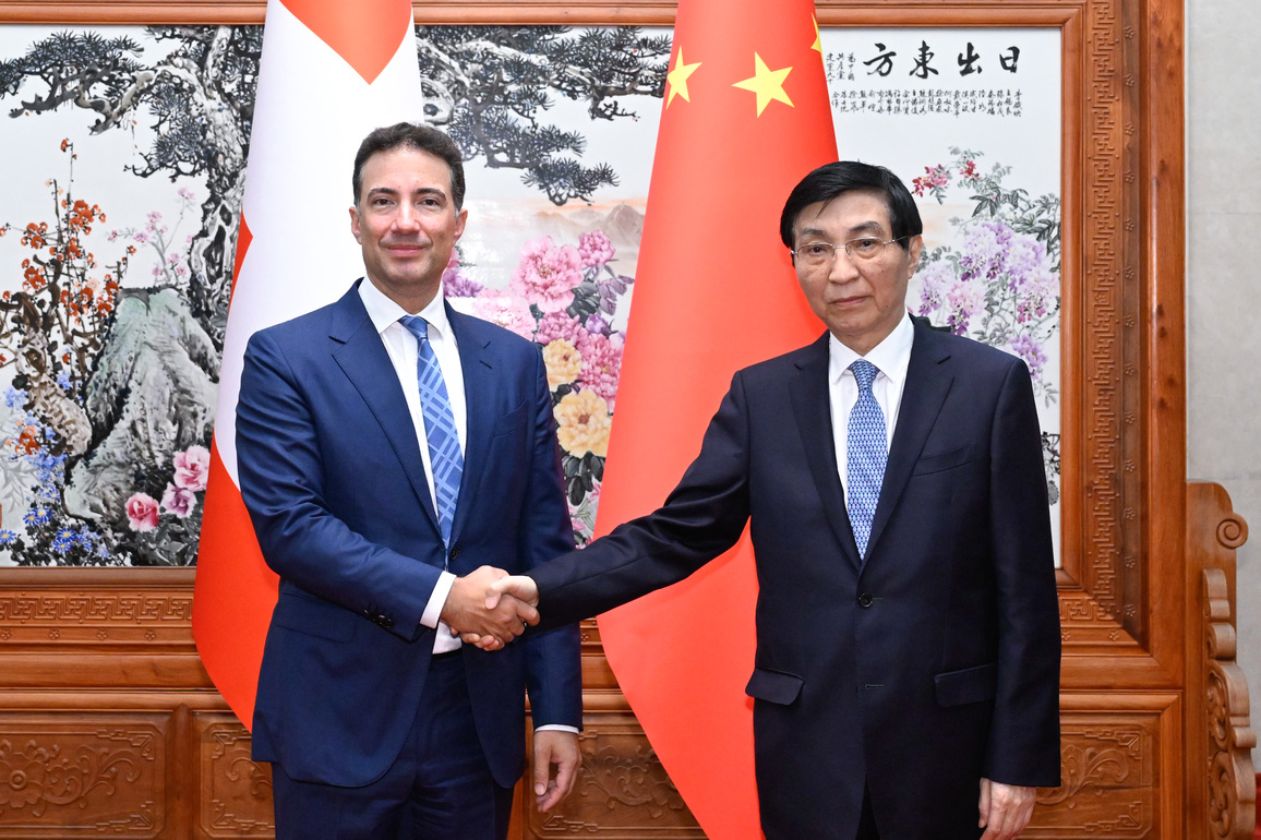 CHINA-BEIJING-WANG HUNING-SWITZERLAND-MEETING (CN)