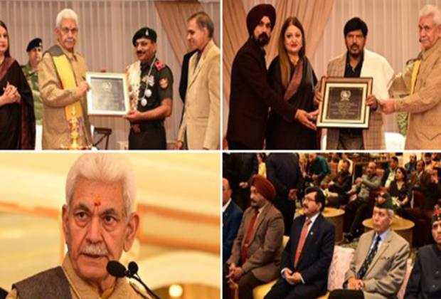 J-K: Lt Governor felicitates recipients of Maharaja Hari Singh Dogra Samman Award 2025 at Jammu