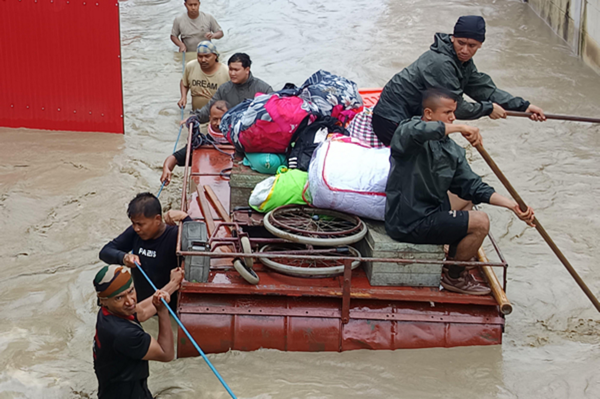 Operation Jalrahat-II: Assam Rifles continues relief efforts in Manipur, Tripura