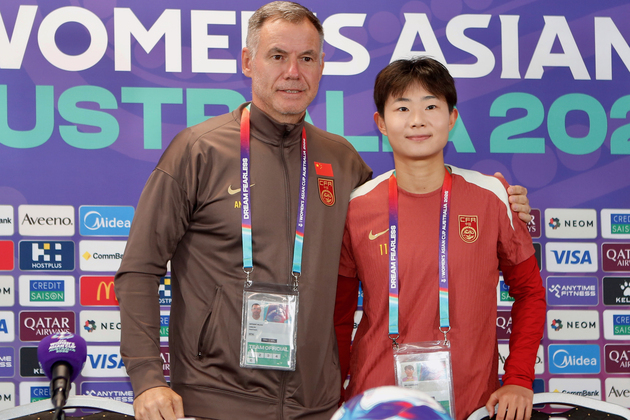 (SP)AUSTRALIA-PERTH-FOOTBALL-WOMEN'S ASIAN CUP-CHINA-PRESS CONFERENCE