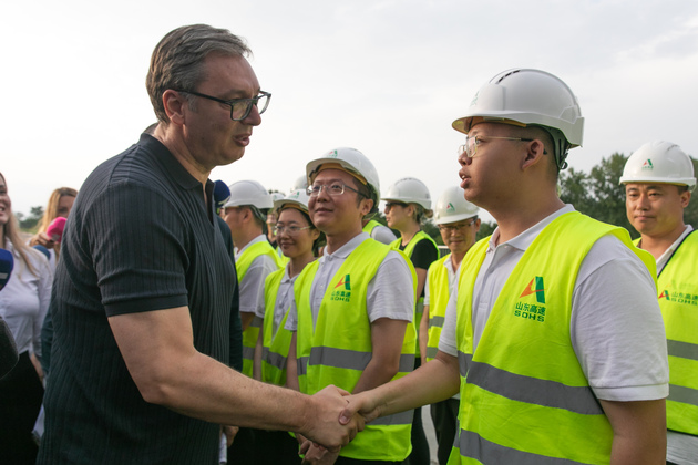 SERBIA-GOLUBAC-PRESIDENT-CHINESE-BUILT CORRIDOR EXPRESSWAY