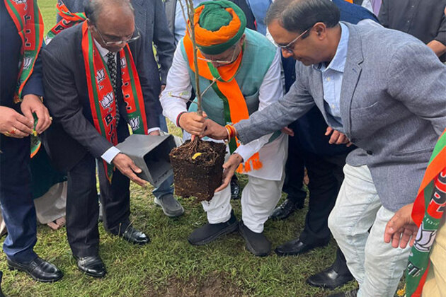 Union Minister Arjun Ram Meghwal plants tree under 'Ek Ped Maa ke Naam' initiative in London
