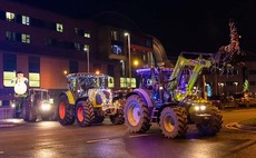 Farmers spread festive cheer from tractor cabs