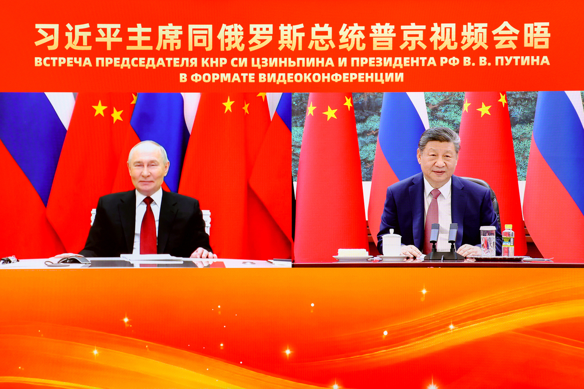 CHINA-BEIJING-XI JINPING-VLADIMIR PUTIN-VIRTUAL MEETING (CN)