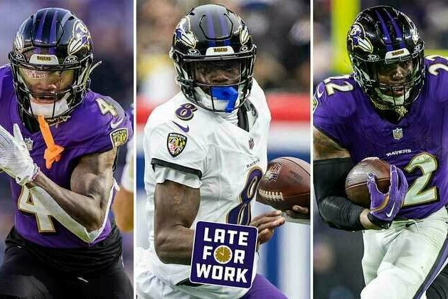 Late for Work: Ravens Have No. 1-Ranked Offensive Triplets