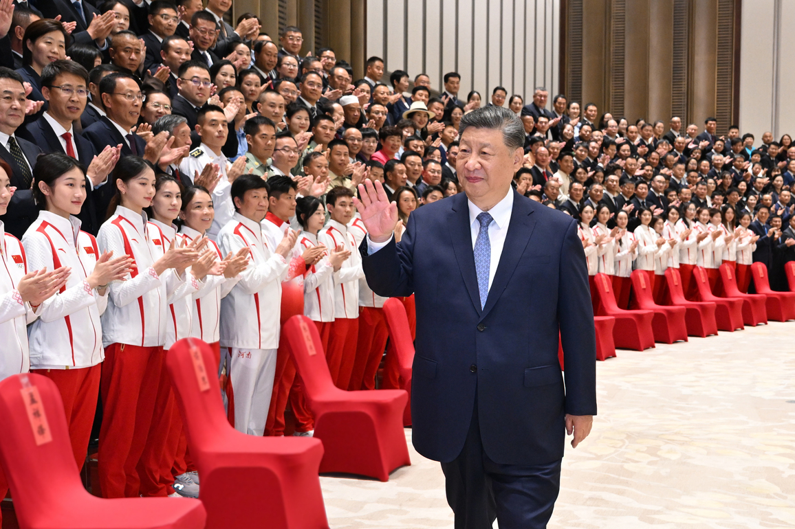CHINA-GUANGZHOU-XI JINPING-NATIONAL HONOREES IN SPORTS-MEETING (CN)