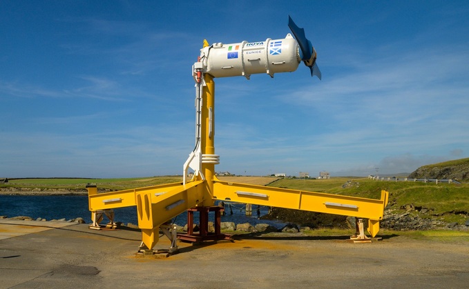 A tidal turbine before installation | Credit: Nova Innovation