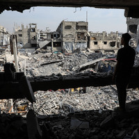MIDEAST-GAZA-JABALIA REFUGEE CAMP-DESTRUCTION