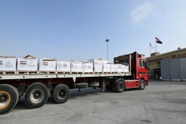 38 Emirati humanitarian aid trucks enter Gaza as part of Operation Chivalrous Knight 3