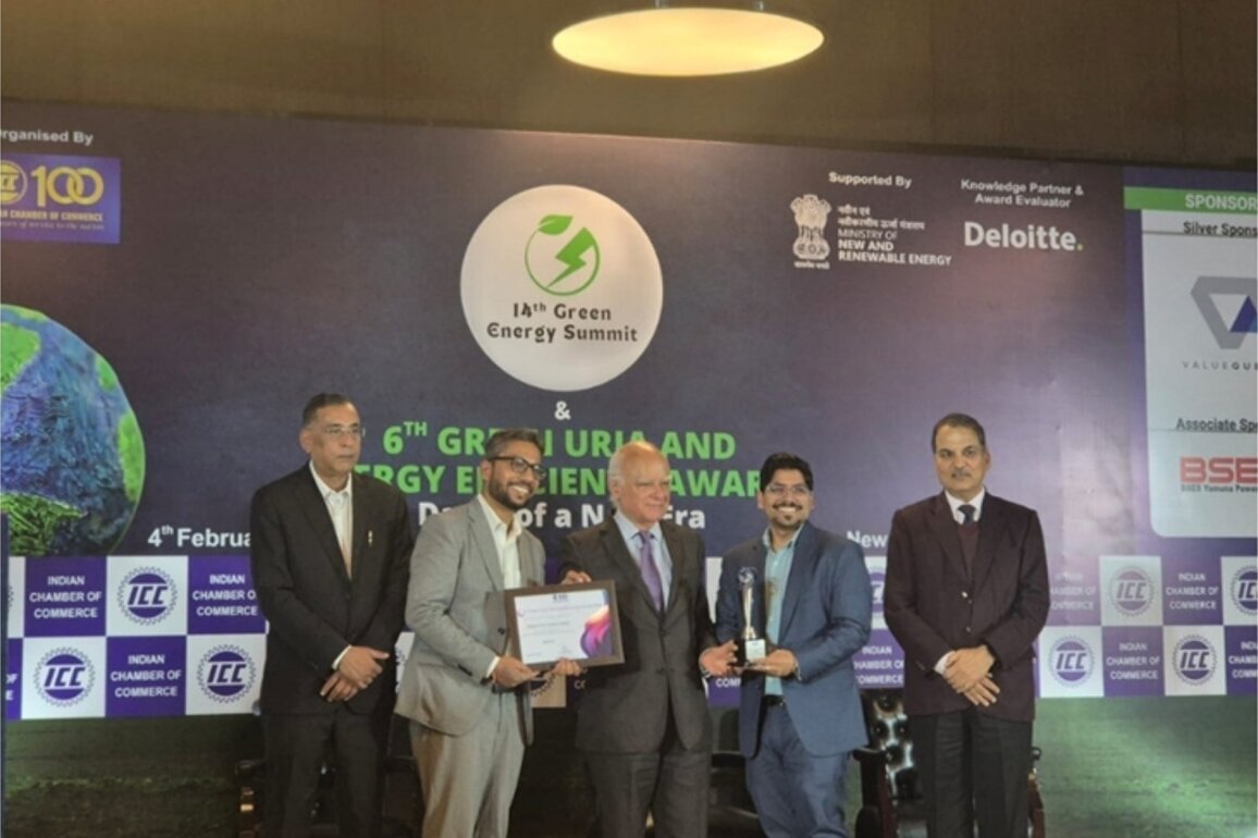 Fujiyama Power Systems Limited Wins Silver at 6th Green Urja and Energy Efficiency Awards