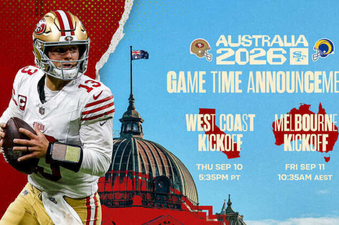 49ers to Open 2026 Season vs. Rams in Melbourne on Sept. 10