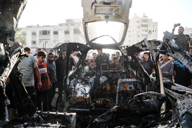 MIDEAST-GAZA CITY-ISRAELI AIRSTRIKES-HAMAS