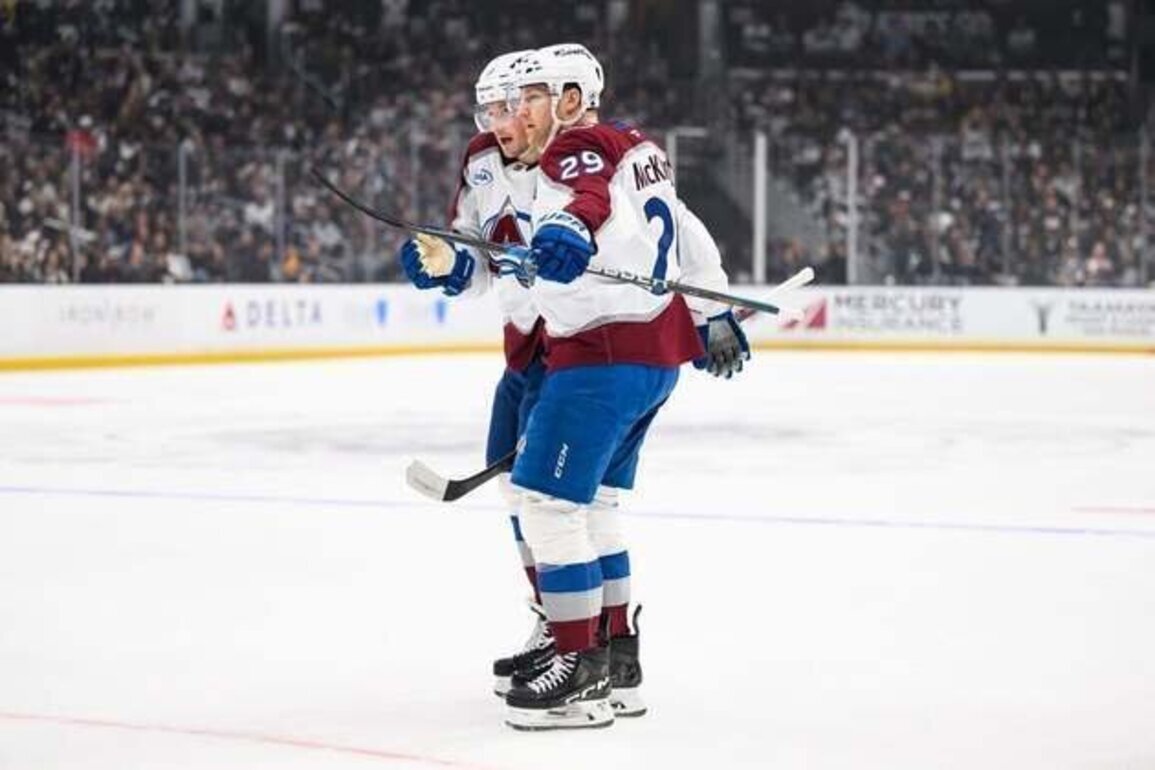 Nathan MacKinnon scores twice as Avs race away to sweep Kings