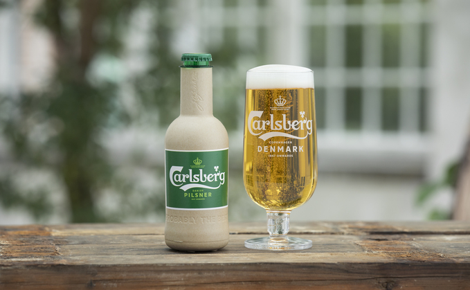 Carlsberg has also been trialling the development of paper-based bottles in order to slash plastic waste and aid recycling | Credit: Carlsberg