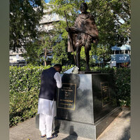 MoS Margherita pays tribute to Mahatma Gandhi in Australia