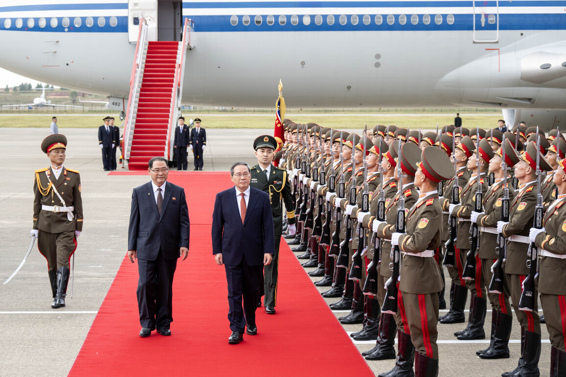 DPRK-PYONGYANG-CHINA-LI QIANG-ARRIVAL
