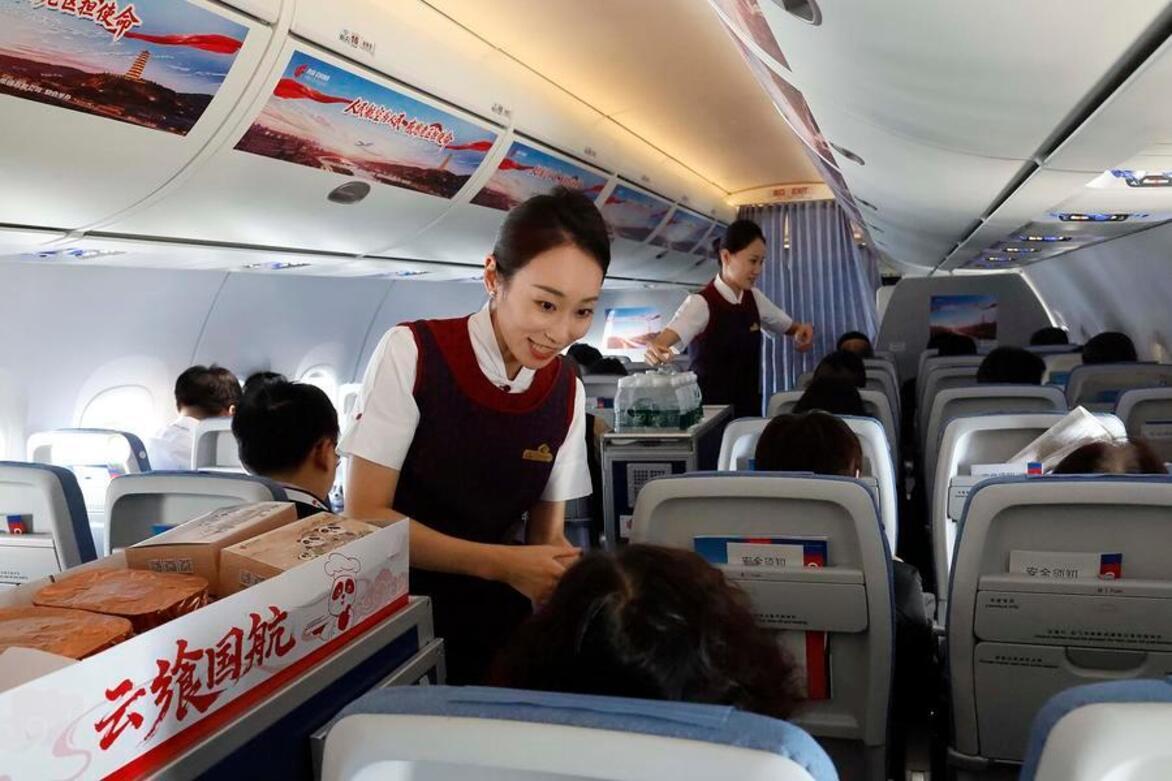 China's domestically-produced C919 jetliner takes flight from Beijing to Yan'an