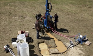 Check the pH level of the water. It should be nine or above to ensure proper bentonite hydration. If the pH is too low, add calcium carbonate (soda ash)