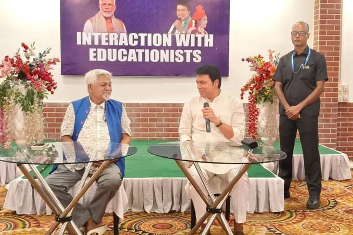 Former Tripura CM Biplab Deb holds productive interaction with educationists on NextGenGST