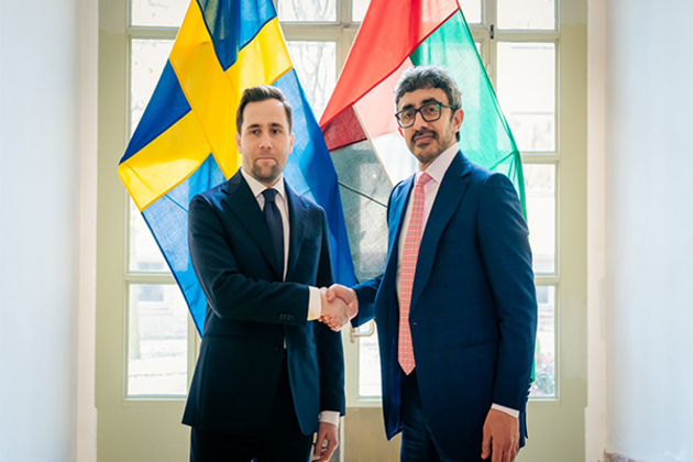 UAE's Foreign Minister meets Sweden's Minister for International Development Cooperation and Foreign Trade