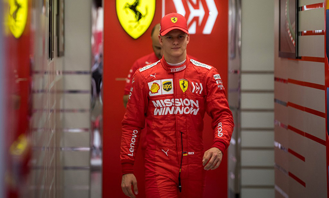 Mick Schumacher makes Ferrari debut in Bahrain test Mick Schumacher makes Ferrari debut in Bahrain test