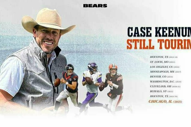 Case Keenum excited to continue NFL career in Chicago