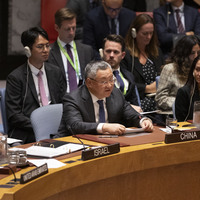 UN-SECURITY COUNCIL-EMERGENCY MEETING-CHINESE ENVOY-ISRAELI ATTACK-QATAR