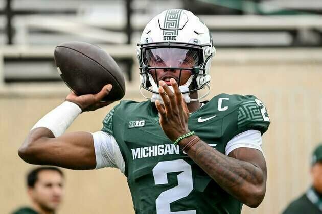 Michigan State QB Aidan Chiles out after hit vs. UCLA