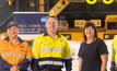 Queensland resources minister Scott Stewart (right) at the opening of the MetRes Millenium mine in Queensland.