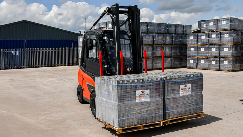 One of the new electric forklifts.