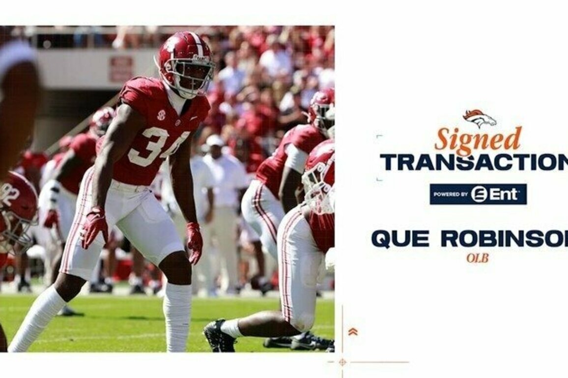 Broncos OLB Que Robinson signs rookie contract