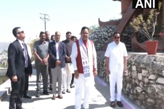 Rajasthan CM, Union Minister CR Patil pay tributes at Maharana Pratap Memorial in Udaipur